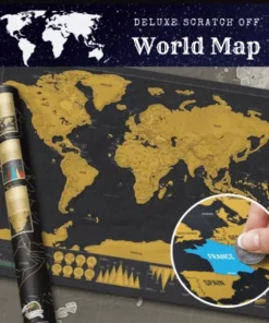 Luxusní stírací mapa světa