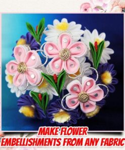 DIY Kanzashi květinová šablona