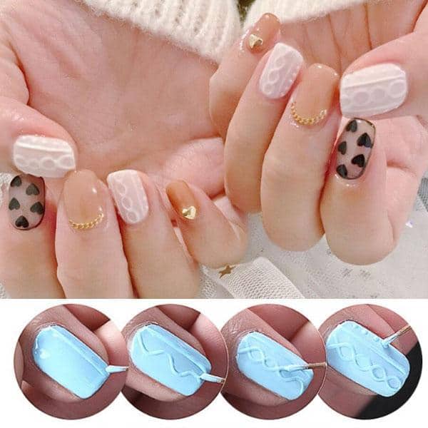 Micro-Carving 3D Emboss Gel na nehty - Image 2