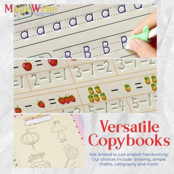 MagicWrite opakovaně použitelná cvičebnice kaligrafie a sada per - Image 2