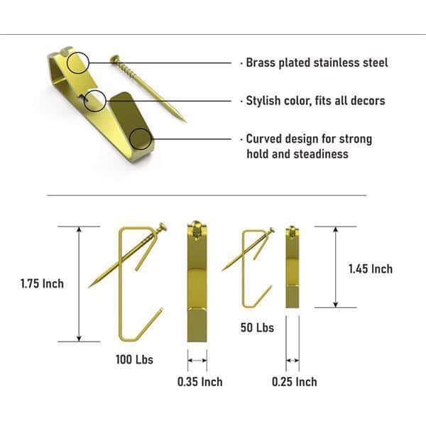 130KS obrazových věšáků s hřebíky - Image 5