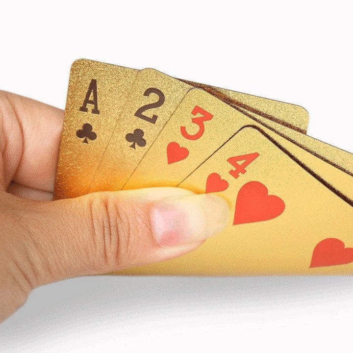 24k zlatá fólie Hraní pokeru - Image 6