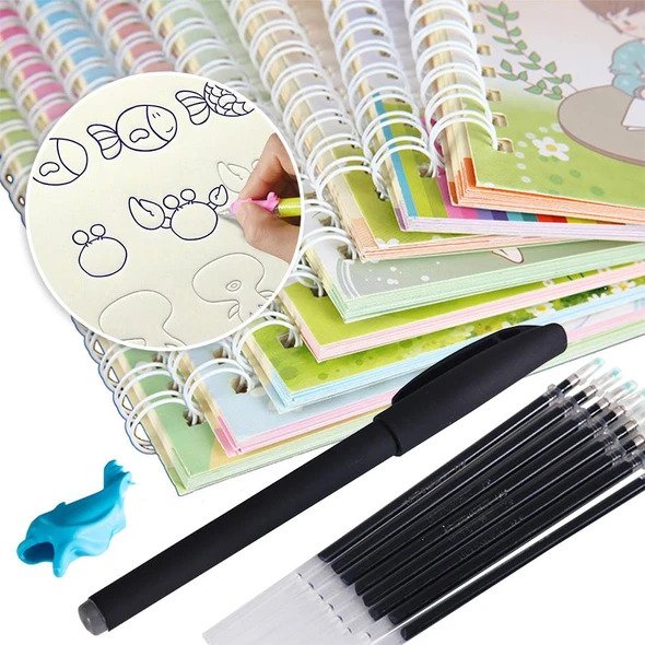 MagicWrite opakovaně použitelná cvičebnice kaligrafie a sada per - Image 5