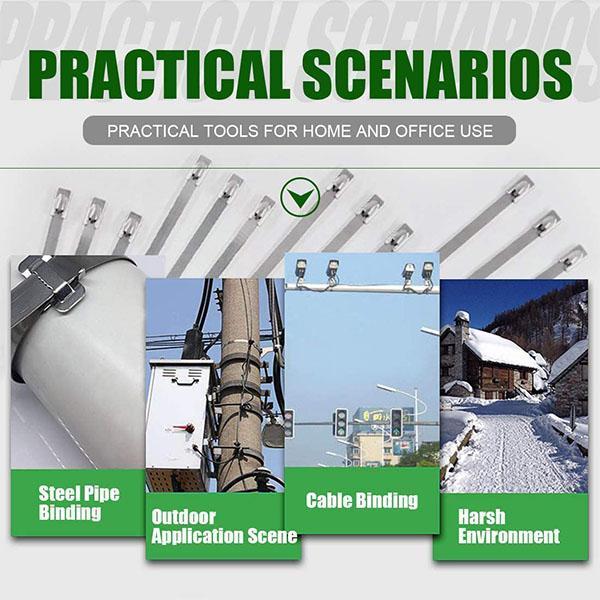 100PCS víceúčelové uzamykací lanko s kovovým zipem - Image 7