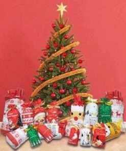 Vánoční dárkové tašky se šňůrkou