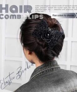 Elastické korálkové hřebínkové spony (náhodná barva)