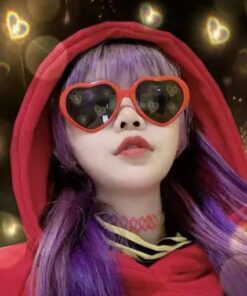 Velké oversized dámské sluneční brýle ve tvaru srdce