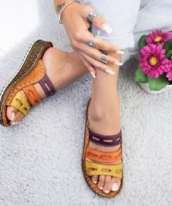 Tříbarevné ortopedické sandály PERFECTWALK