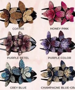 Štrasová spona do vlasů s dvojitým květem