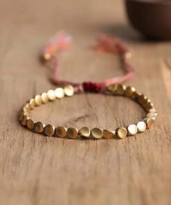 Tibetský náramek z měděných korálků